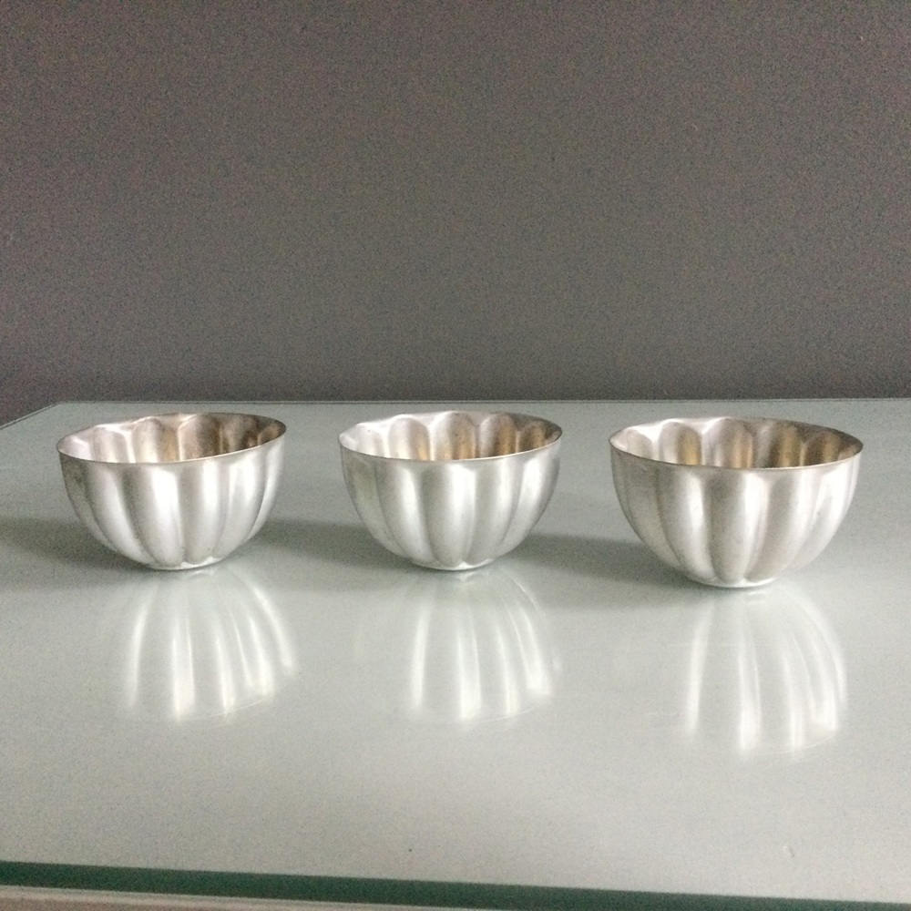 Vintage Aluminum JELLO Mold Cups Set of 3